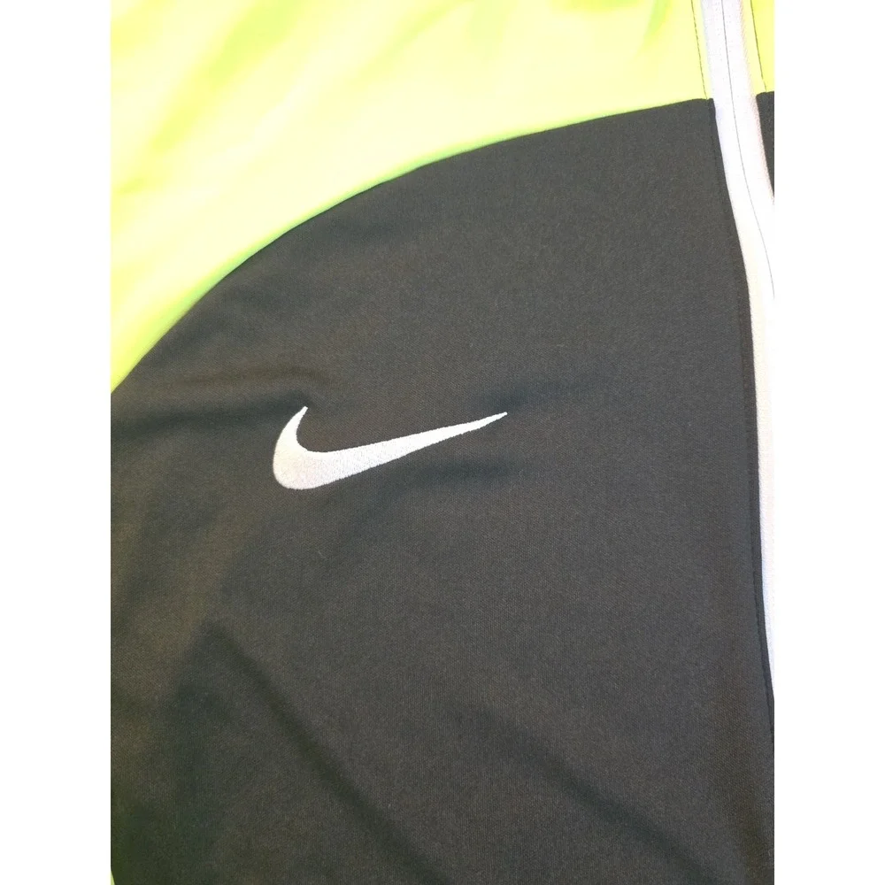 Nike Dri-FIT Slim Fit Men's Size XL Volt Colorblock Full Zip Track Jacket